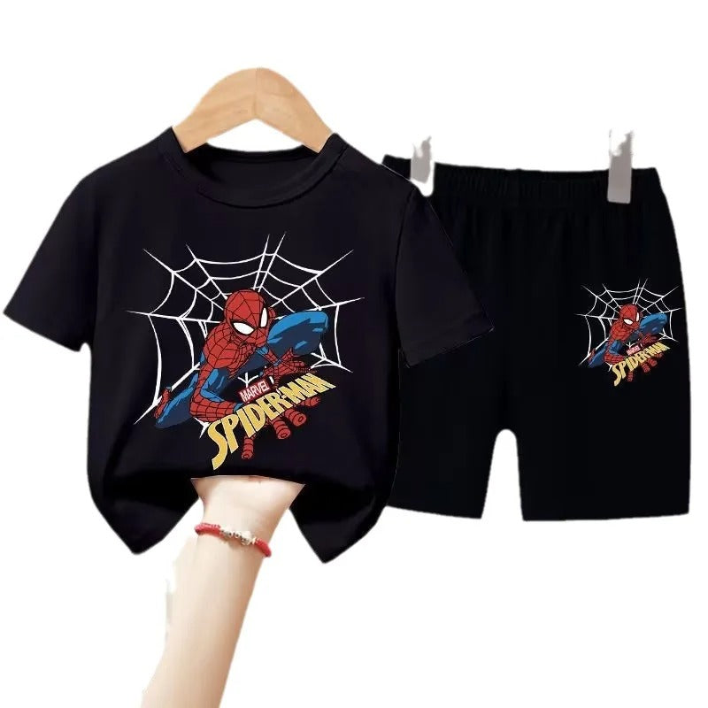 Two-Piece Set Spider-Man Children's T-Shirts Set