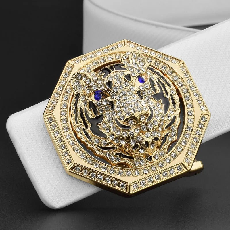 Luxury brand tiger slide buckle designer belts men high quality 3.8cm