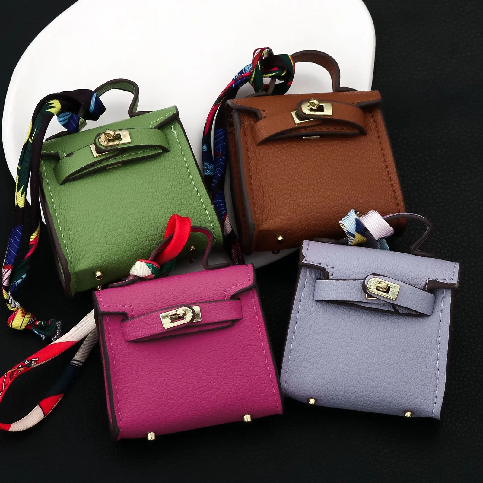 Hanging Ribbon Bag Charms Keychain for Women