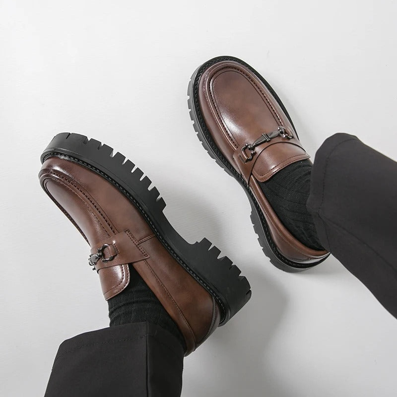Platform Social Formal Leather Shoes For Men
