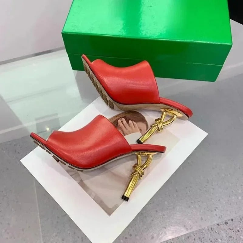 European and American Summer High Quality Irregular High Heel