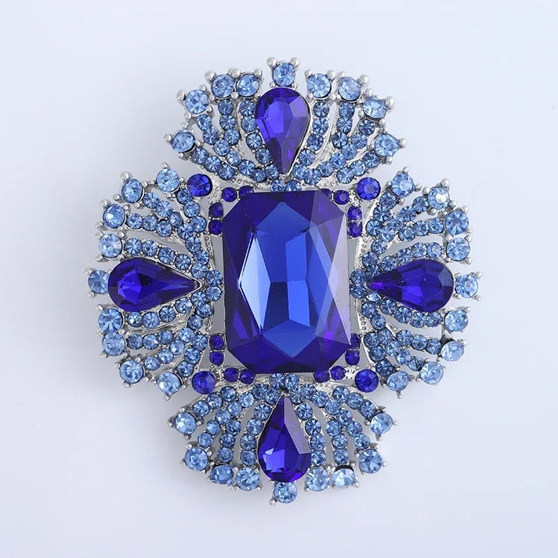 Crystal Large Glass Brooches for Women