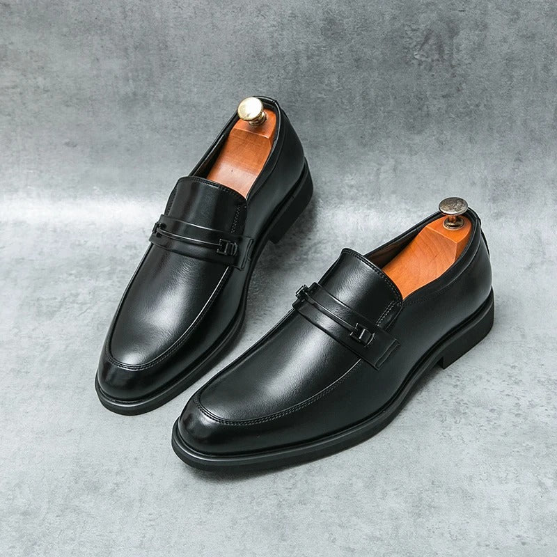 Classic Style Slip On Loafers Round Toe