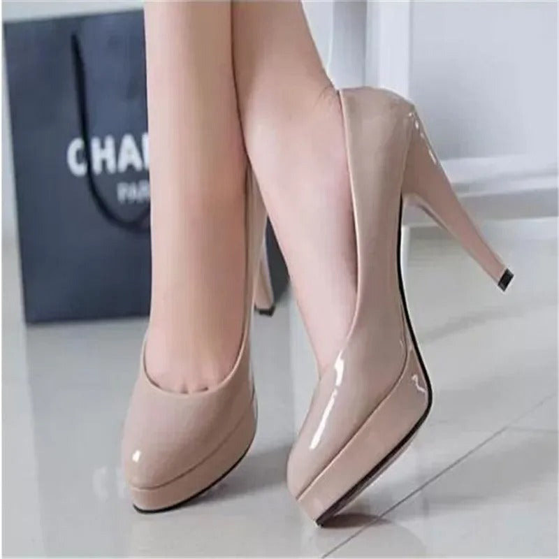 Women Pumps Fashion Classic Patent Leather High Heels