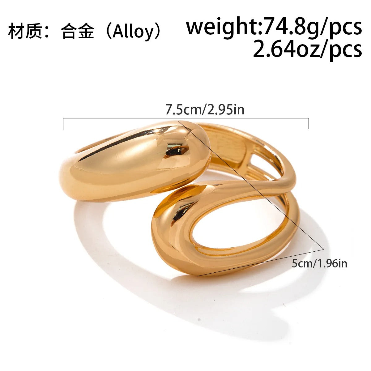 Open Cuff Twisted Bracelets Grunge Jewelry Men.