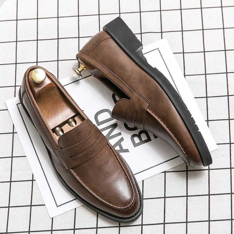 New soft leather breathable leather shoes men Europe station casual British