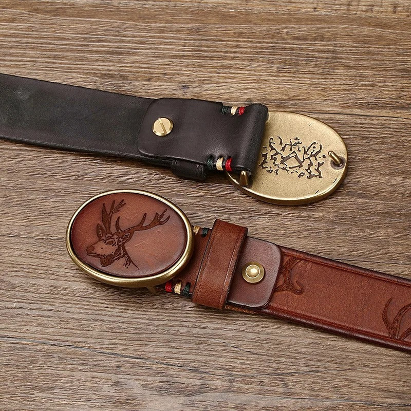 3.8CM Pure Cowhide High Quality Genuine Leather Belts for Men Brand Strap