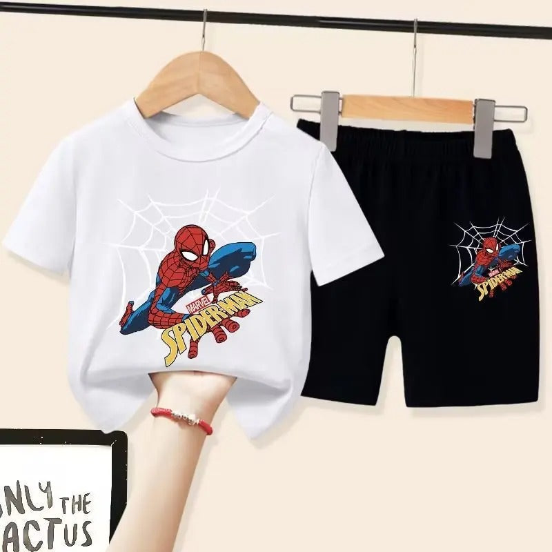Two-Piece Set Spider-Man Children's T-Shirts Set