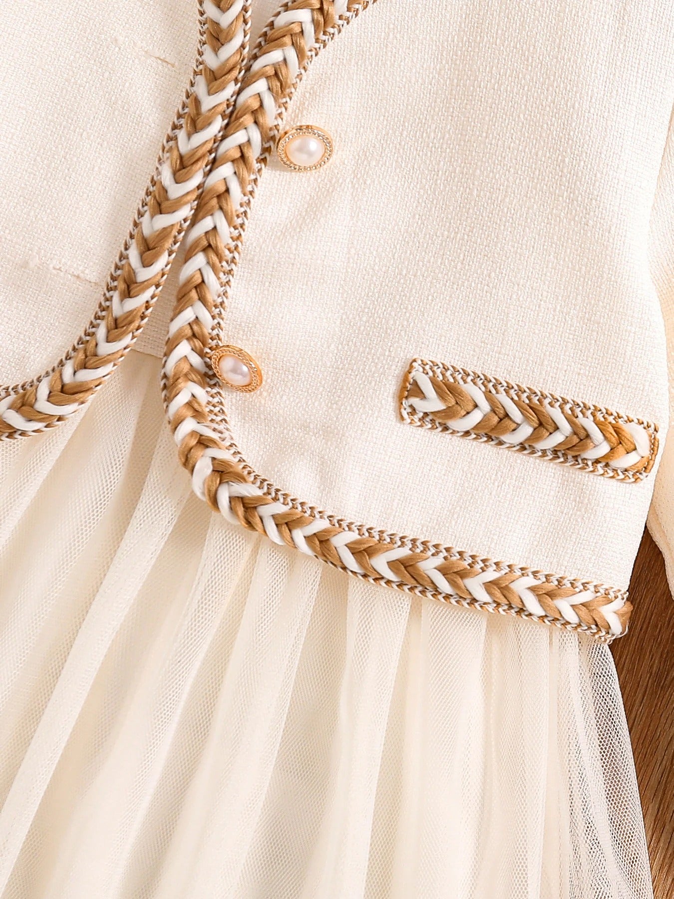 Girls' autumn fashion cute new dress, fluffy princess dress - whit