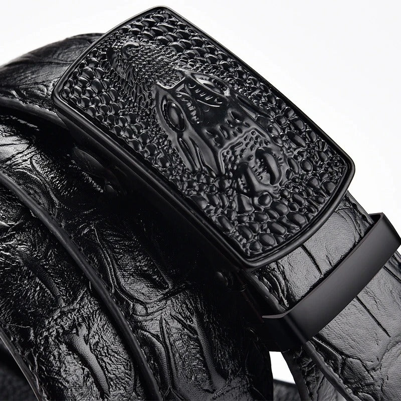 Leather New Style Pin Buckle Jeans Decorative Men Retro Punk
