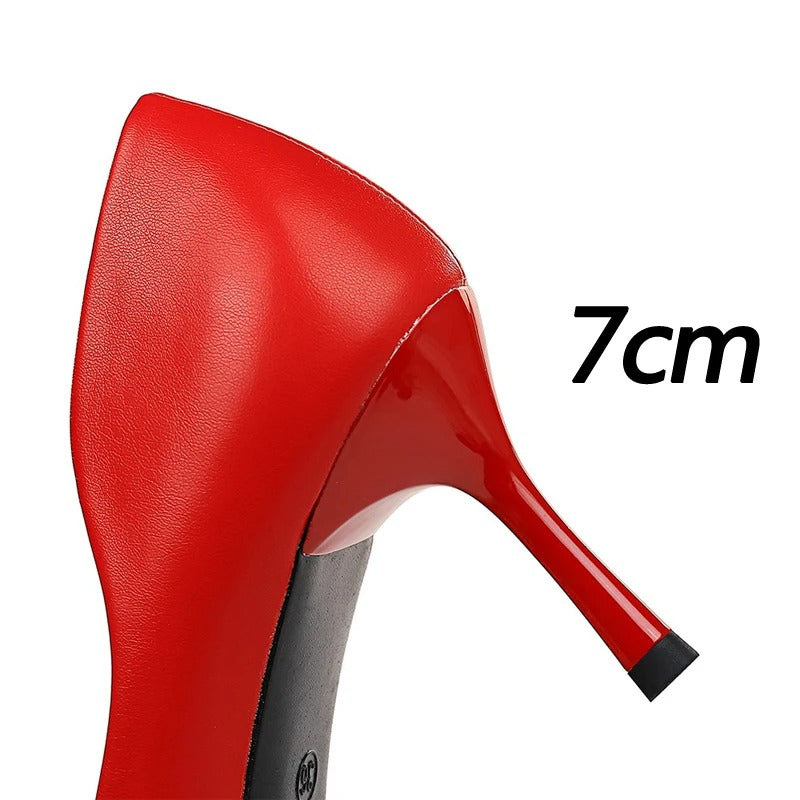 BIGTREE Shoes Elegant Women Pumps Metal Button Kitten Heels
