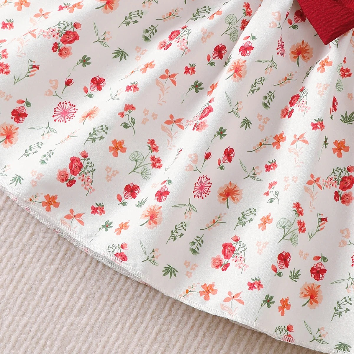 0-24 Months Baby girl Bress with Small floral Ruffle edge sleeveless Dress