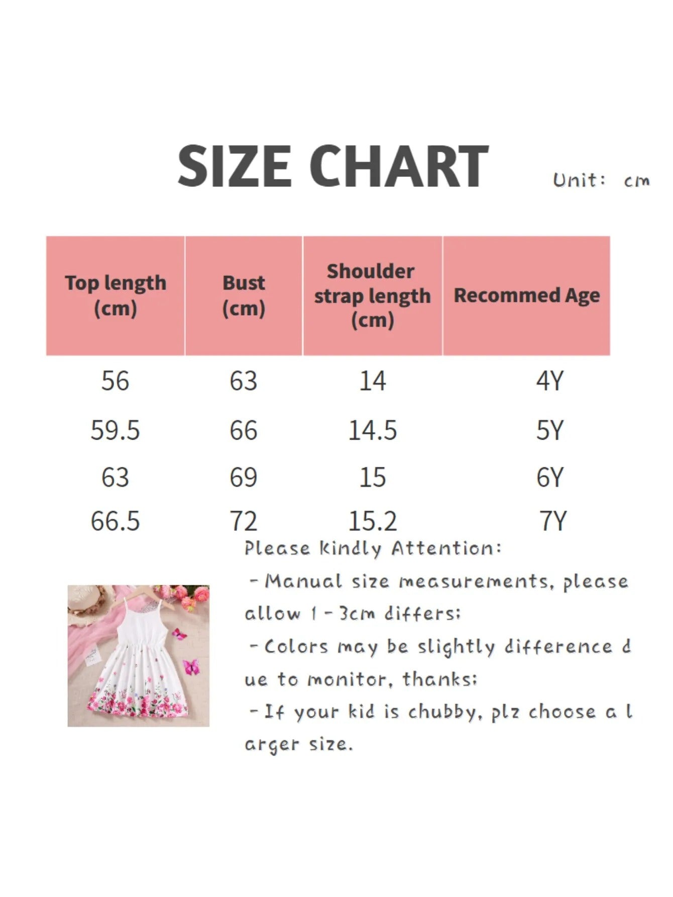 Suspenders Dresses Daily Comfortable Casual Clothing for Children Girl 4-7 Years