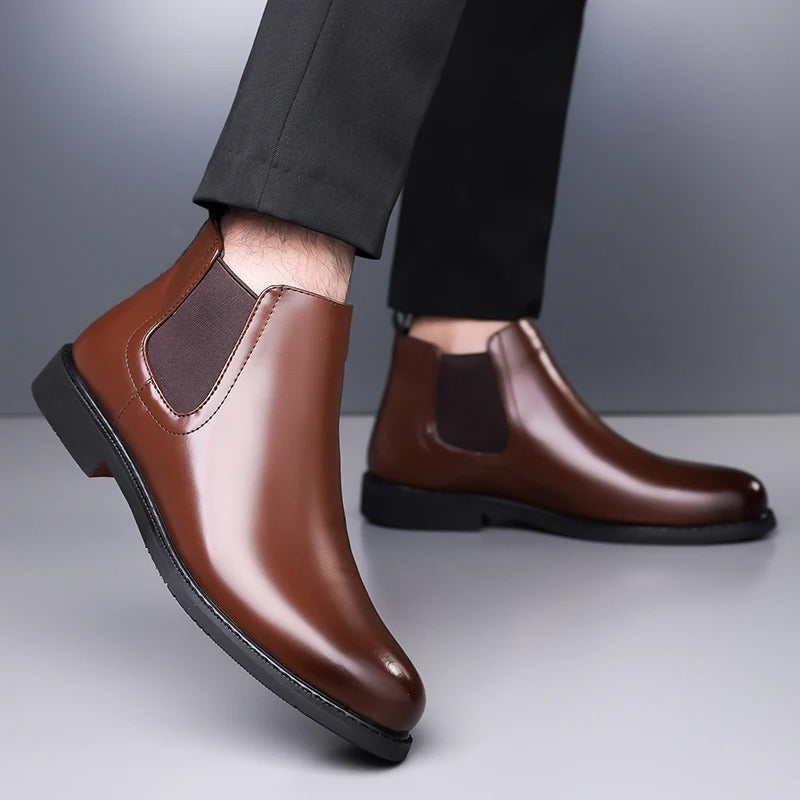Men Chelsea Boots British Style Business Leather Boot