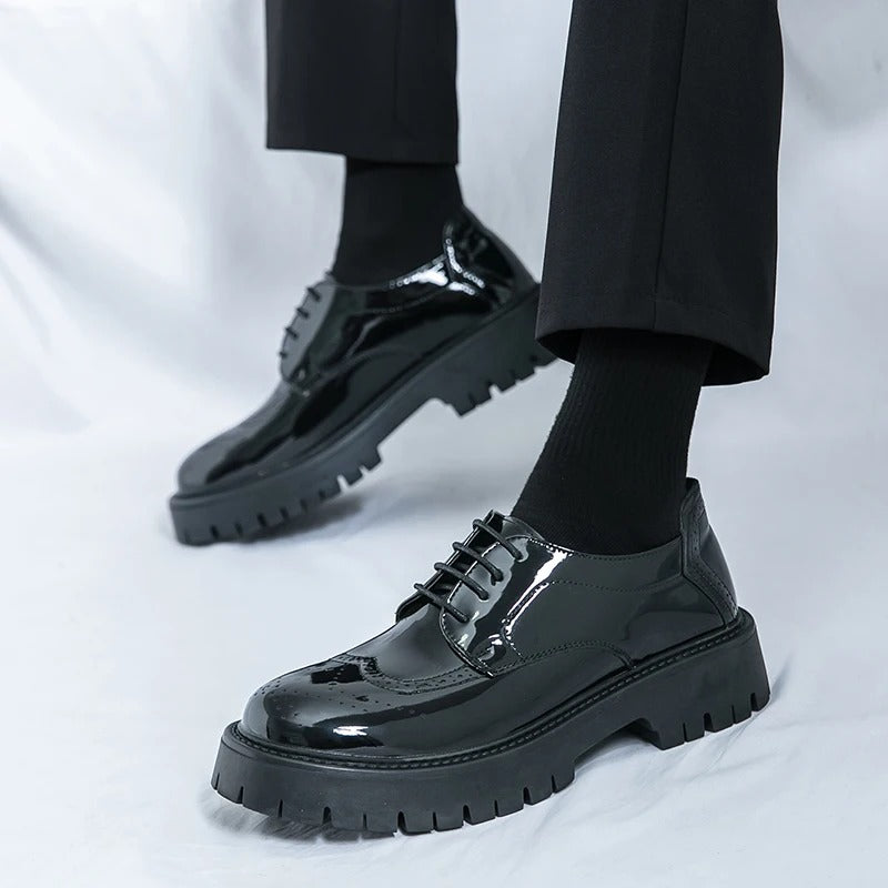 Spring High Quality Men's Dress Shoes Men Platform Oxfords Fashion