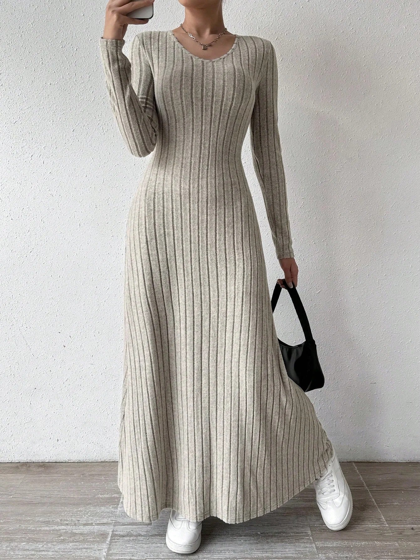 Knitted Maxi Dress Women