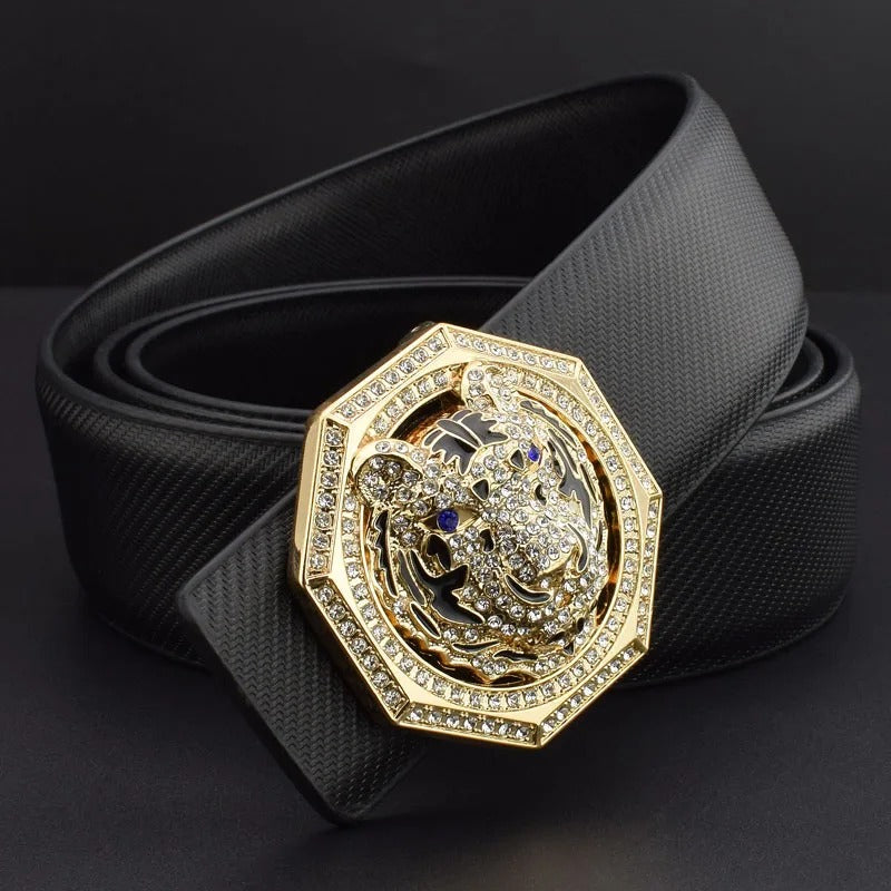 Luxury brand tiger slide buckle designer belts men high quality 3.8cm