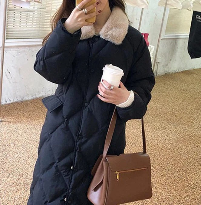 Loose Fit Duck down Cotton Jacket Women's Winter