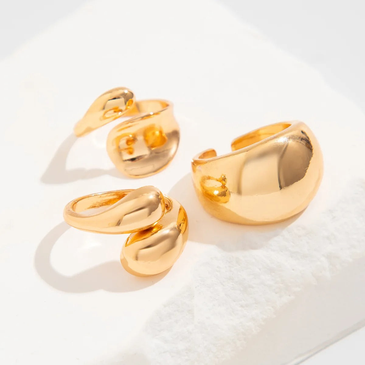 Gold Silver Color Metal Knuckle Joint Ring Jewelry.