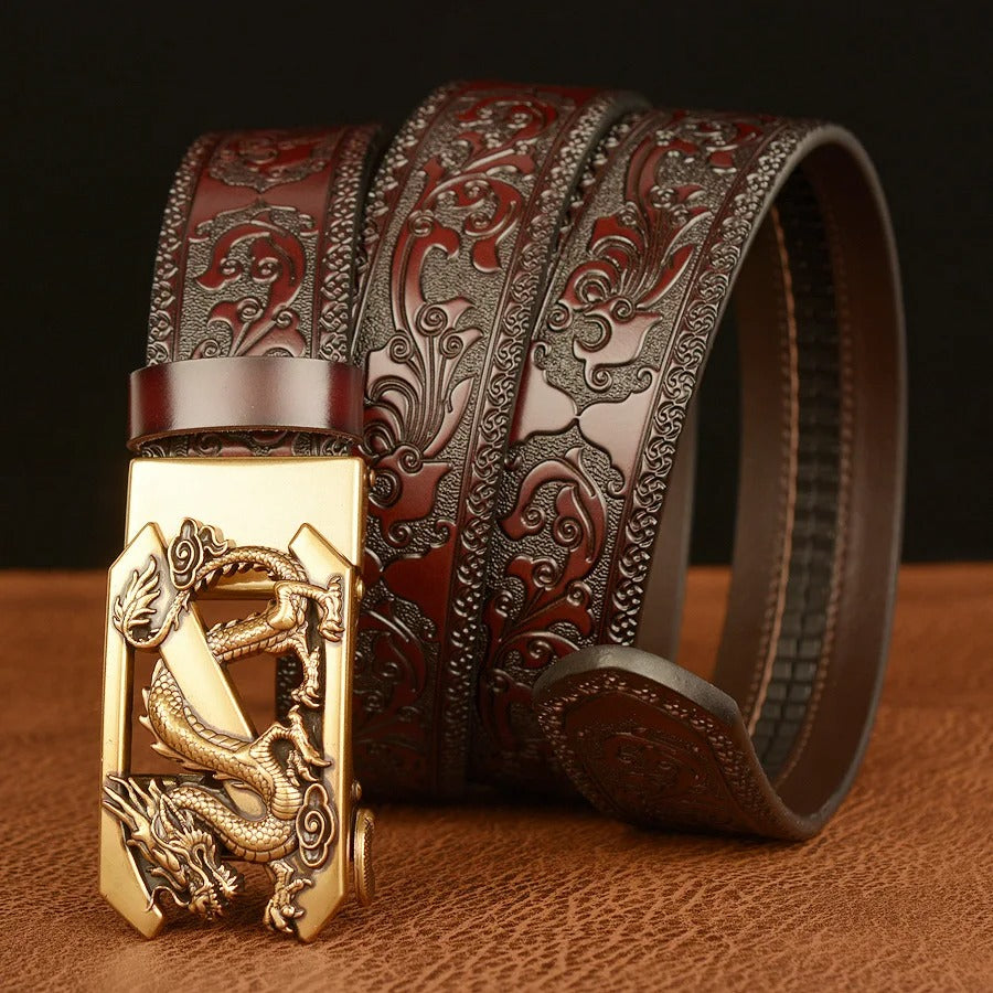 Automatic Buckle Cowboy Casual Style Luxury Brand Punk Belt Men