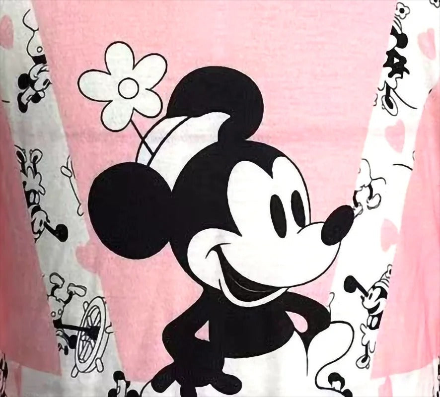 A Single Autumn Playful And Cute Pink Round-Neck Imitation Overbody Dress With Printed Patterns