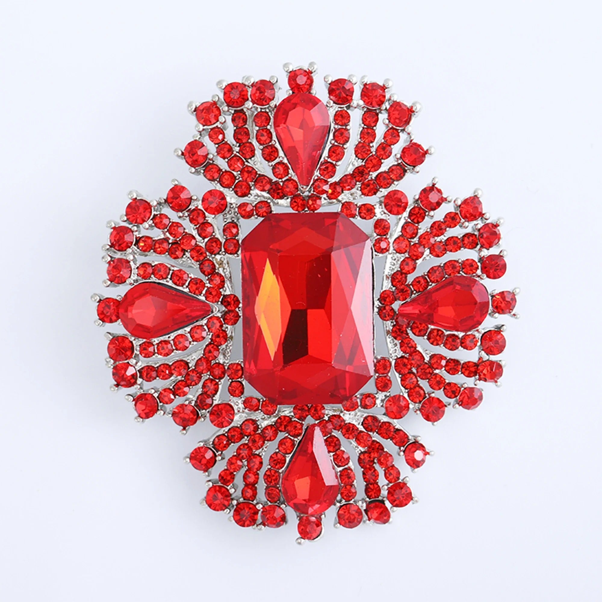 Crystal Large Glass Brooches for Women