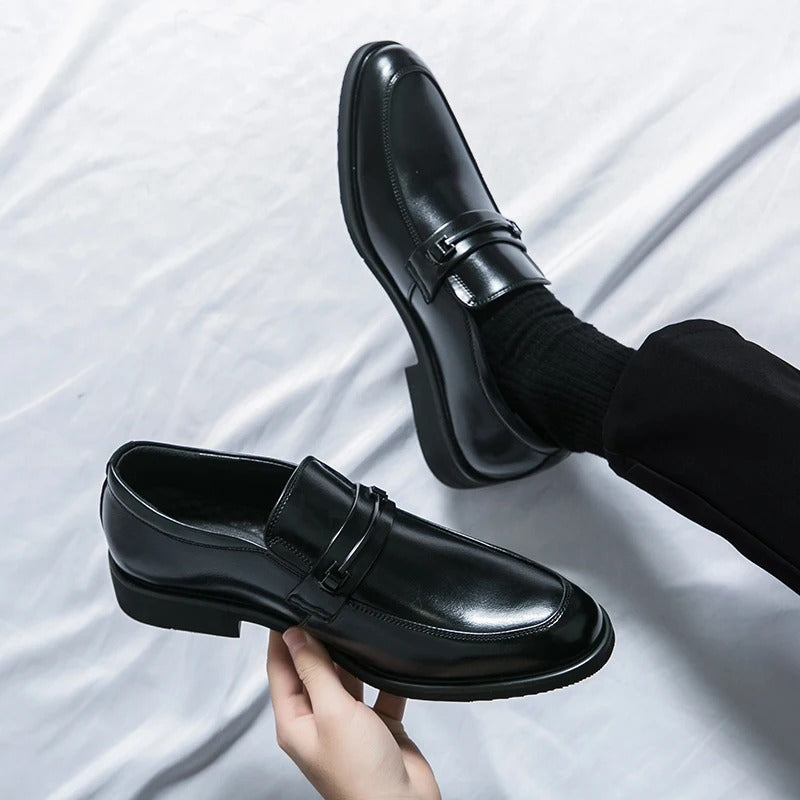 Classic Style Slip On Loafers Round Toe