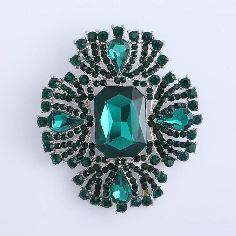 Crystal Large Glass Brooches for Women