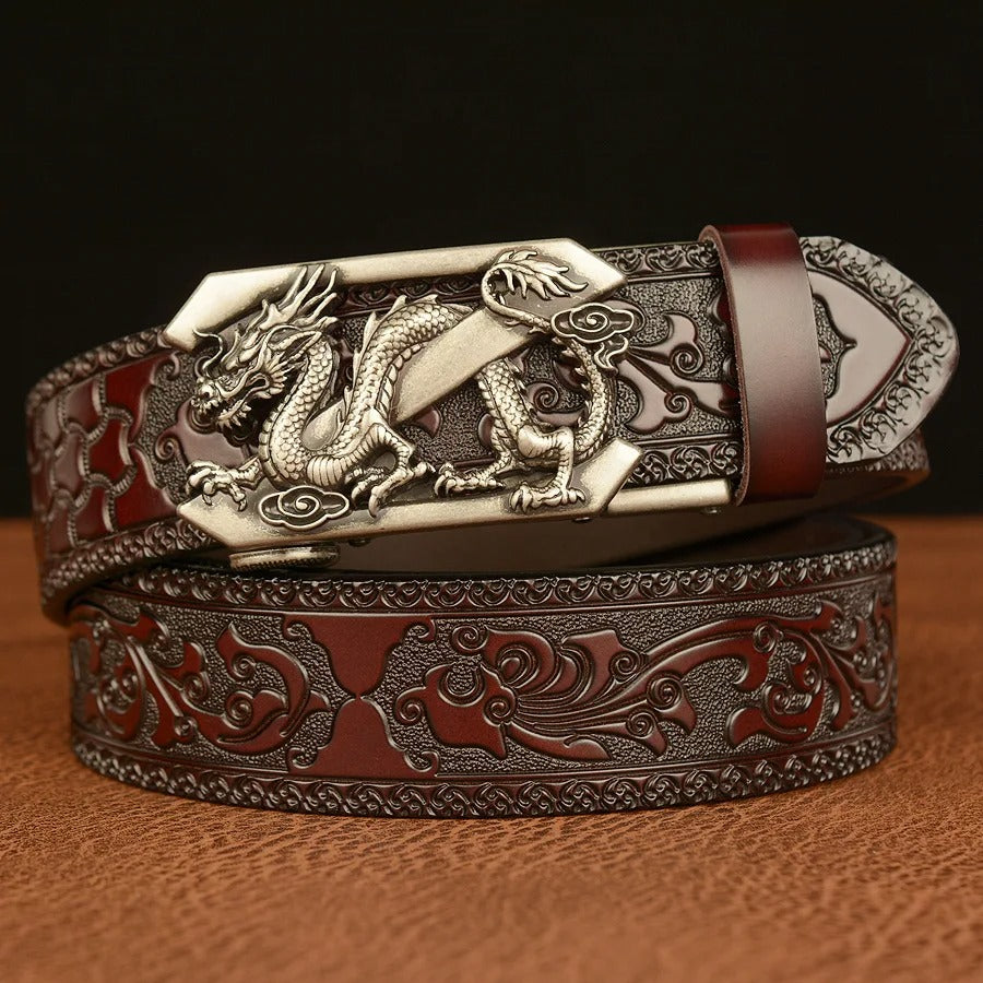 Automatic Buckle Cowboy Casual Style Luxury Brand Punk Belt Men