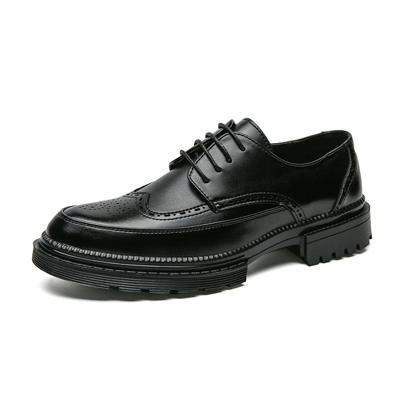 New leather shoes for young men British Brock