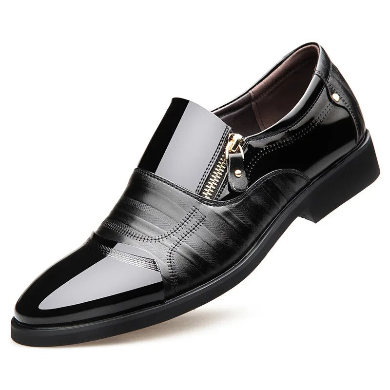 anti slip flat Fashion Business Zipper Footwear Casual comfort male shoe