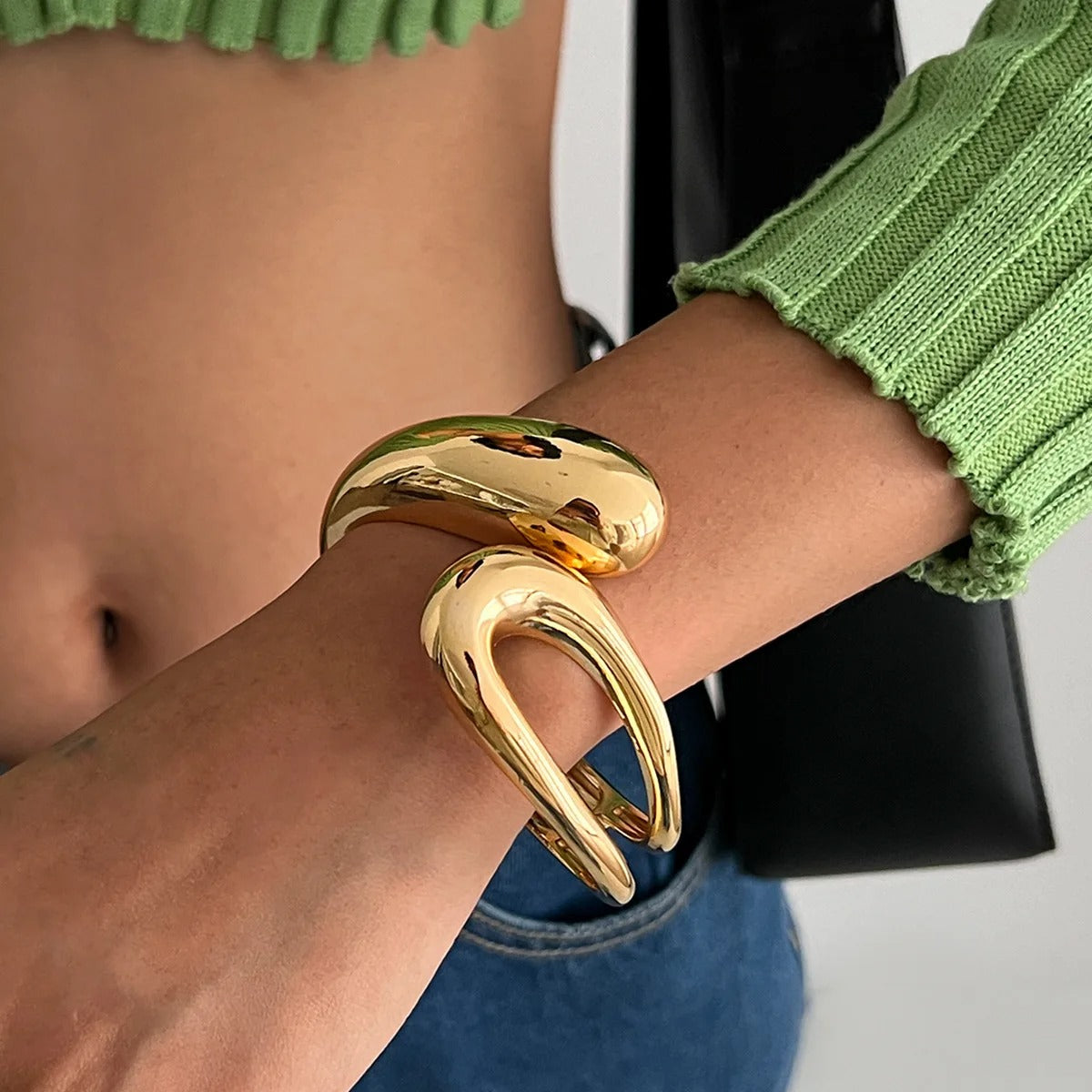 Open Cuff Twisted Bracelets Grunge Jewelry Men.