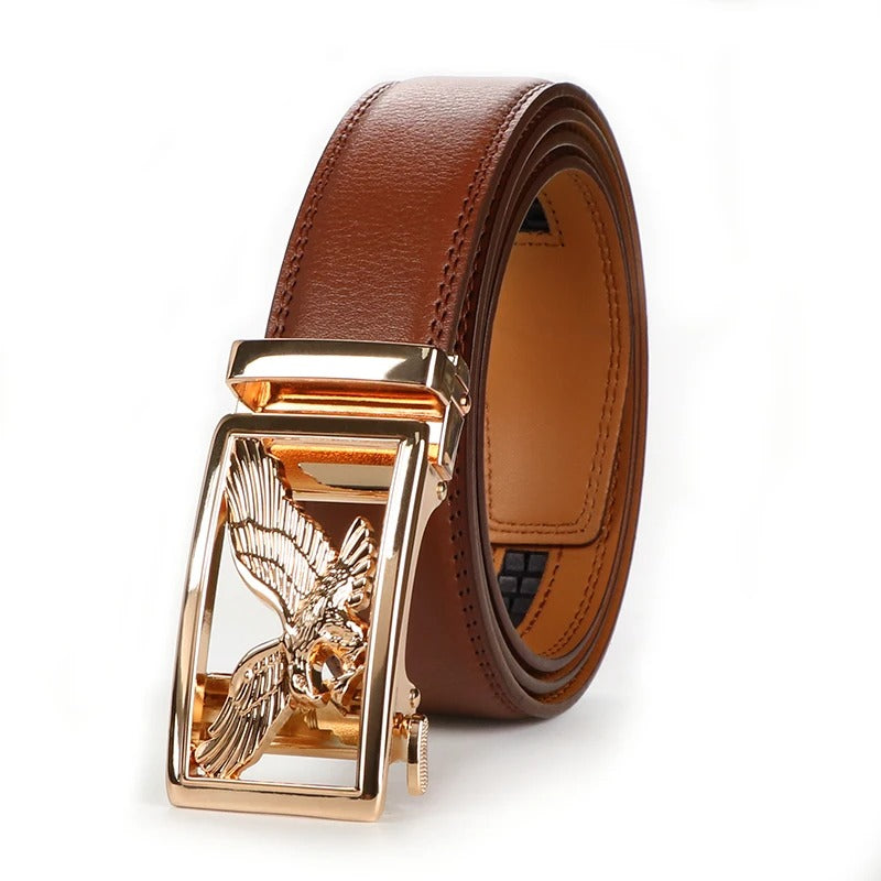Belt With Alloy Automatic Buckle
