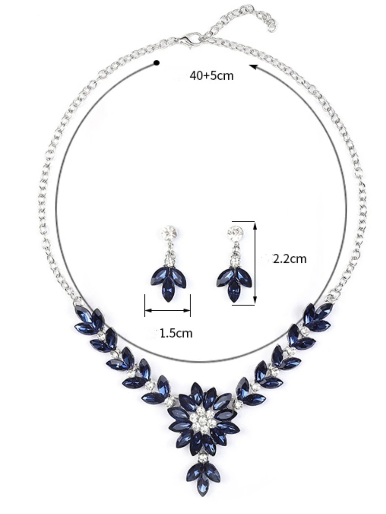 lower necklace earrings and evening dress accessories.