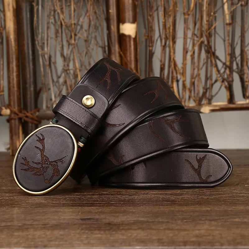 3.8CM Pure Cowhide High Quality Genuine Leather Belts for Men Brand Strap