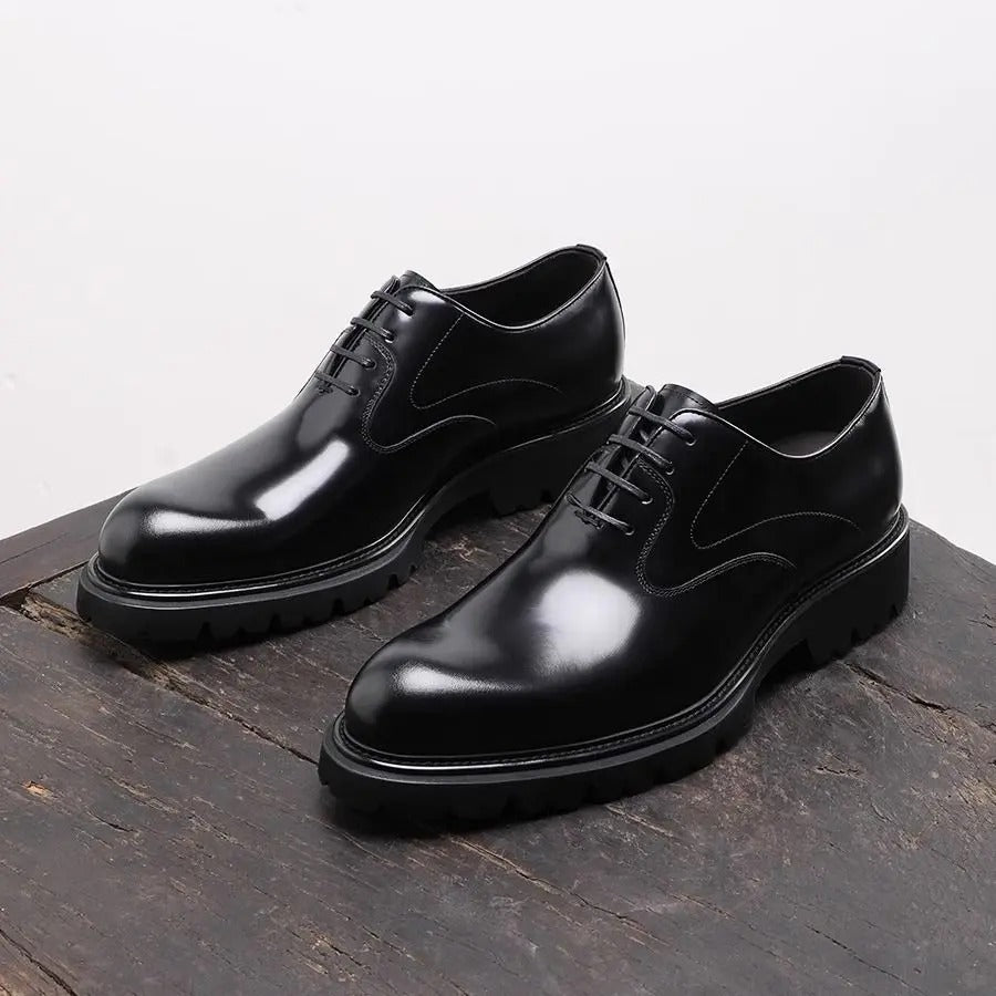 British Style Trendy Formal Business Young Commuter Shiny Oxford