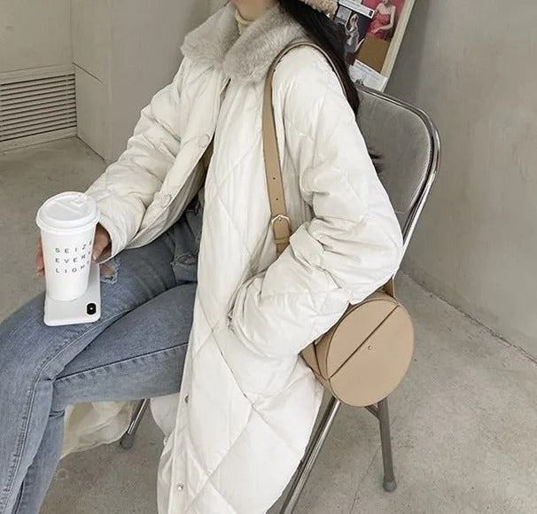 Loose Fit Duck down Cotton Jacket Women's Winter