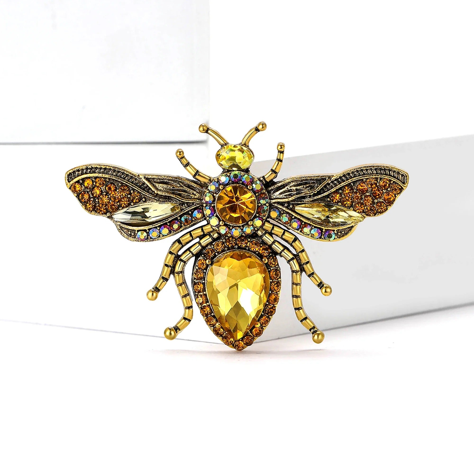 Rhinestone Bee Brooches for Women