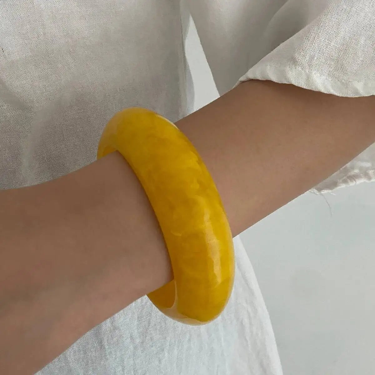 3 Styles Vintage Irregular Geometric Resin Acrylic Bangles