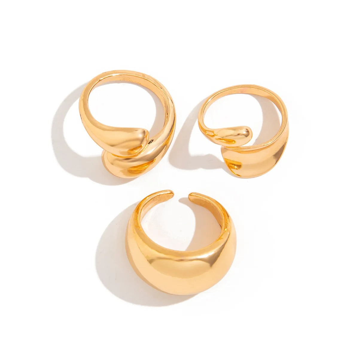 Gold Silver Color Metal Knuckle Joint Ring Jewelry.