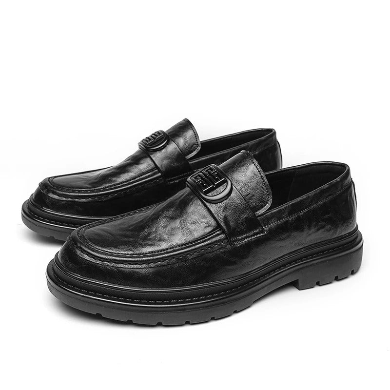 Cross-legged leather shoes men's leather formal business