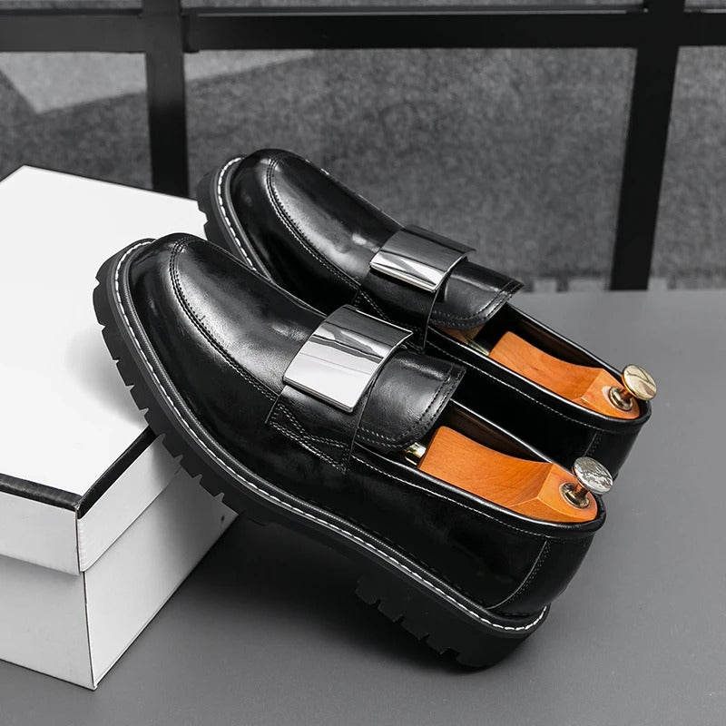 Italian Style Men's Low Cut Casual Leather Shoes