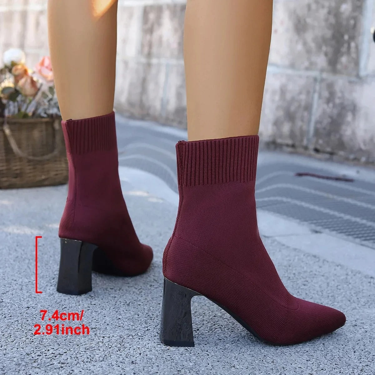 Knitted Mid-Calf Sock Boots