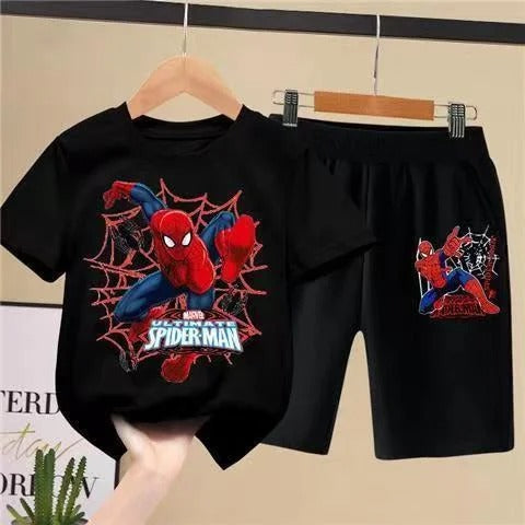 Two-Piece Set Spider-Man Children's T-Shirts Set