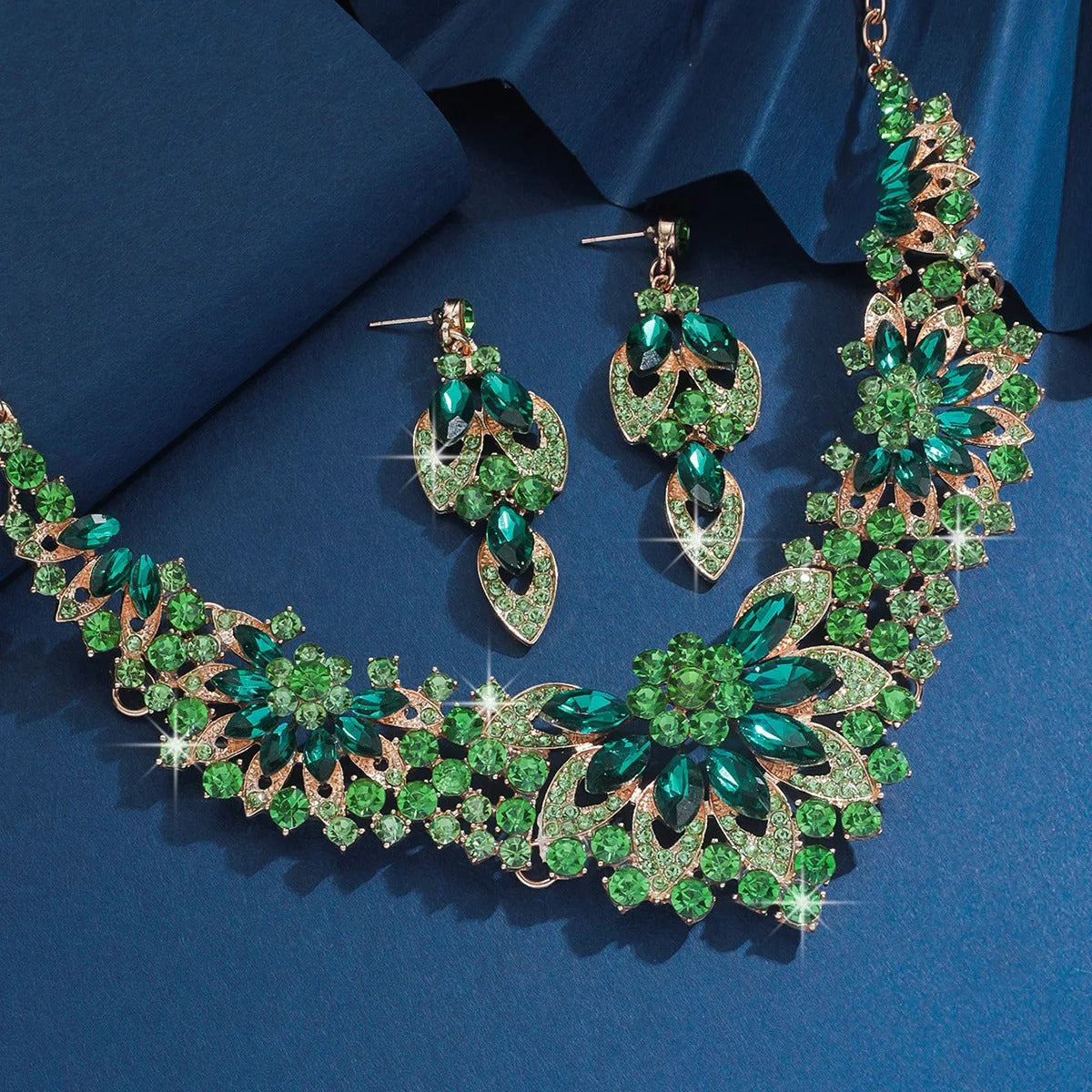 Flower Necklace Earrings