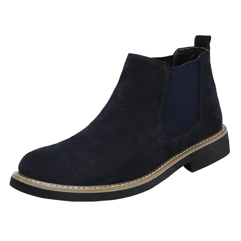 Premium Leather Lightweight 6cm Taller Invisible Height Chelsea Boots