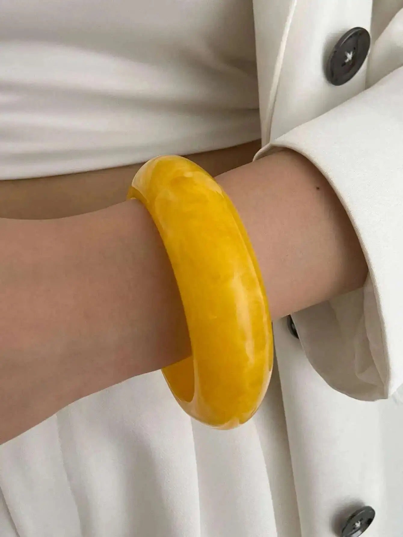 3 Styles Boho Chunky Resin Plastic Bracelets for Women