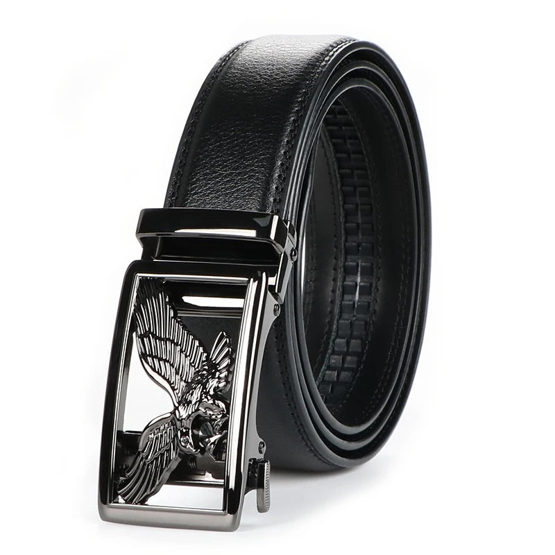 Belt With Alloy Automatic Buckle