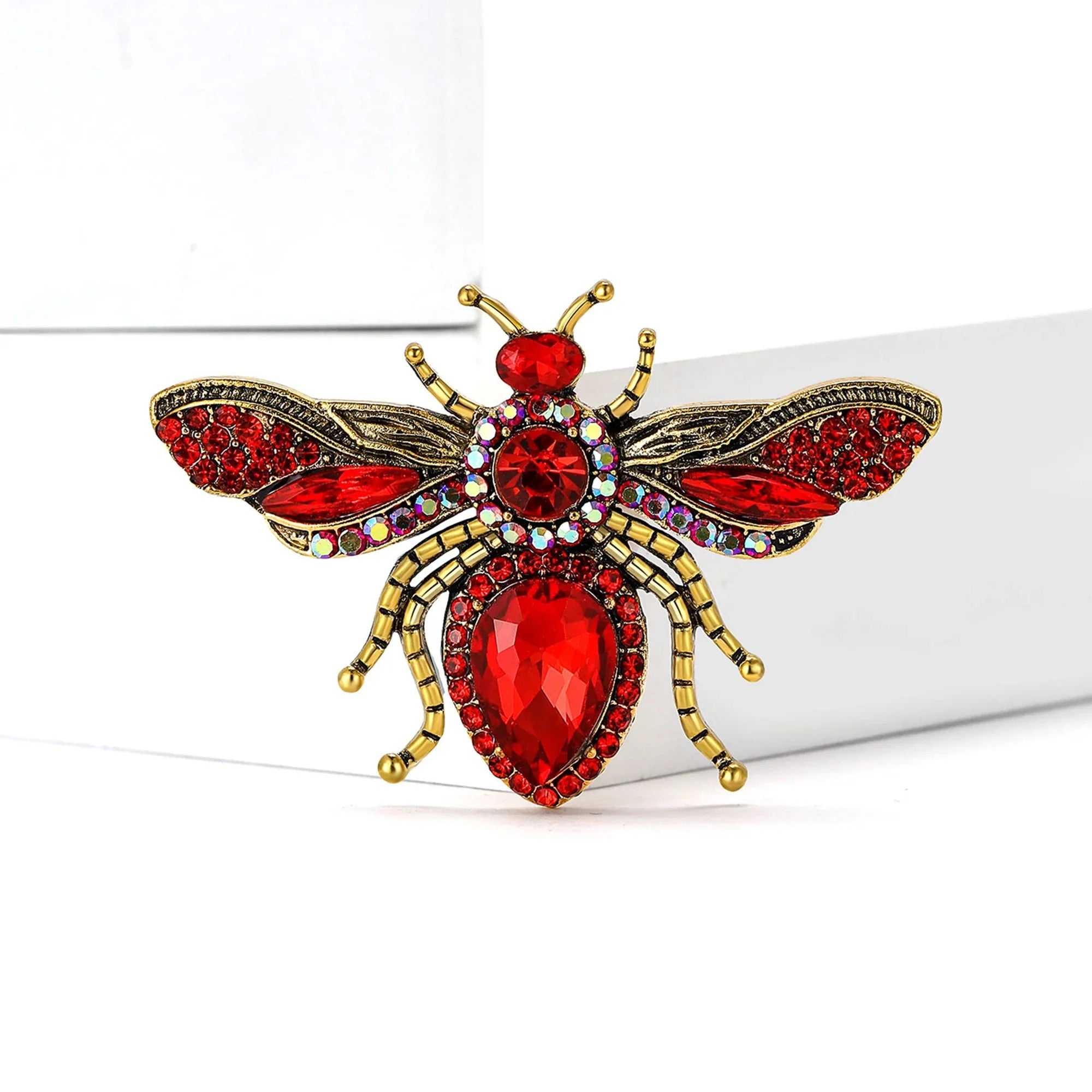 Rhinestone Bee Brooches for Women