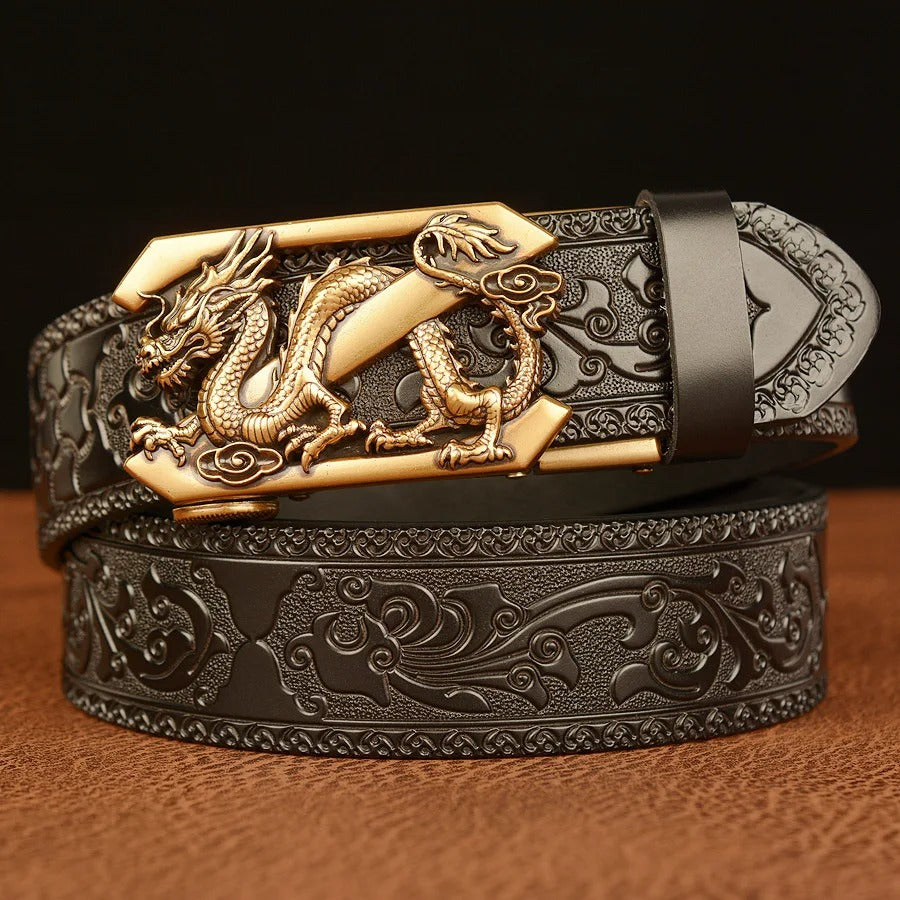 Automatic Buckle Cowboy Casual Style Luxury Brand Punk Belt Men